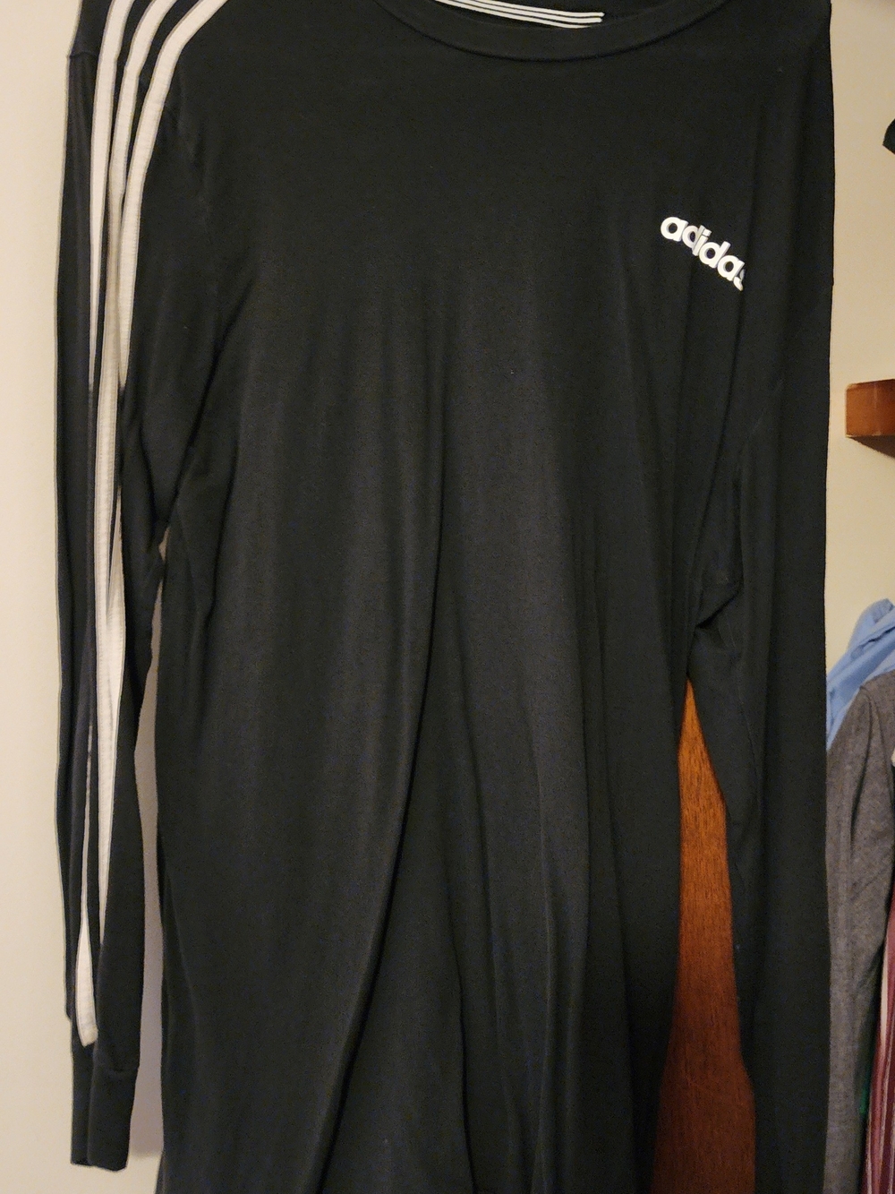 adidas Men’s Black Long-Sleeve Crew Shirt